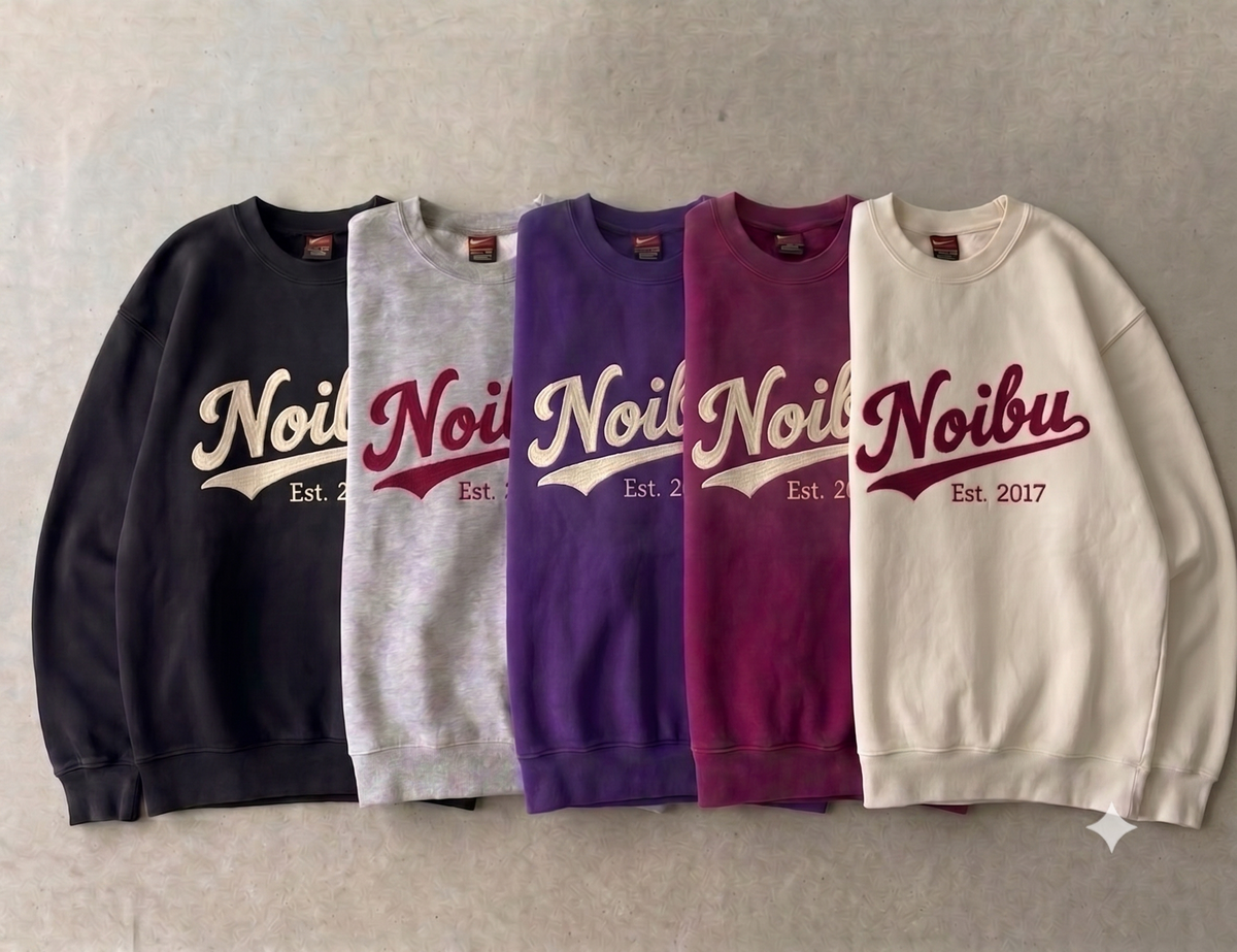 Noibu Heritage Crewneck in five colorways