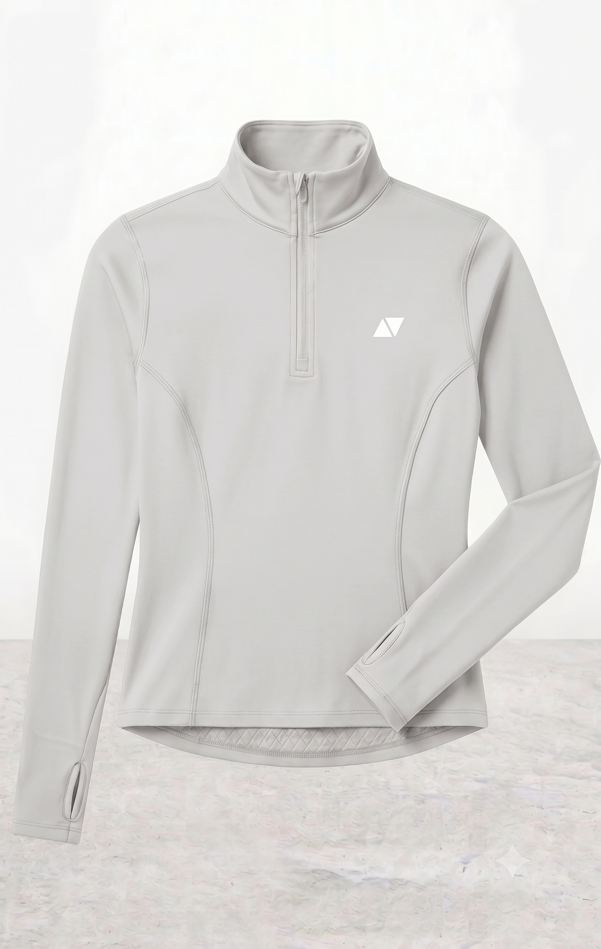 Noibu Agentic Women's Yoga Quarter-Zip in Production Grey